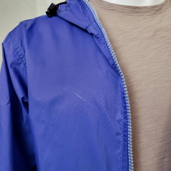 Tommy Hilfiger Windbreaker Black Logo Clear Zip Royal Blue Relaxed Fit Men's S - Picture 7 of 13